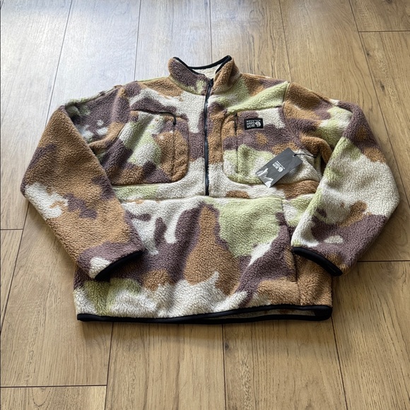 NWT Mountain Hardwear HiCamp Camo 1/2 Zip Long Sleeve Fleece Jacket Men’s Small - Picture 3 of 11